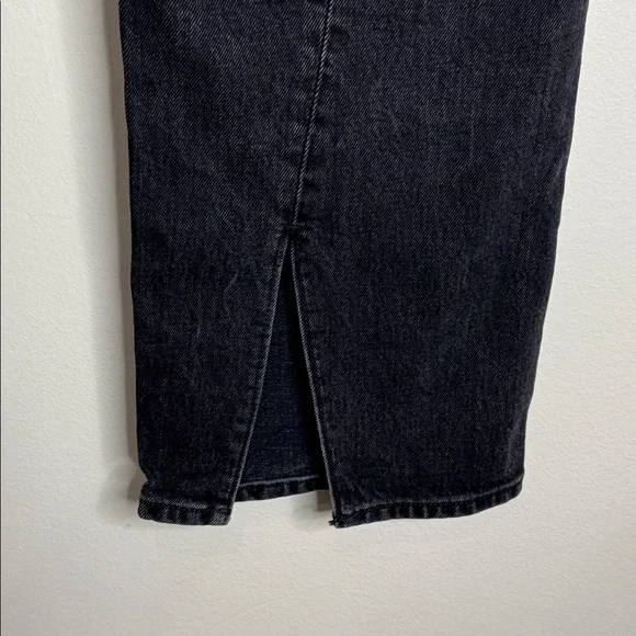 Abercrombie & Fitch The '90s Relaxed Jean High Rise Front Slits Black Jeans 26S - Picture 9 of 12